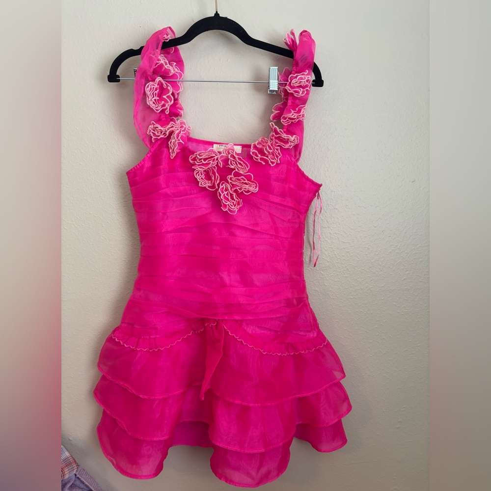 LoveShackFancy Pink Ruffled Dress - Picture 4 of 8